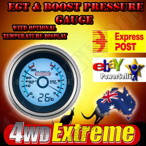 Find REDARC EGT & BOOST PRESSURE GAUGE with OPT TEMP DISPLAY 4WD RACE
