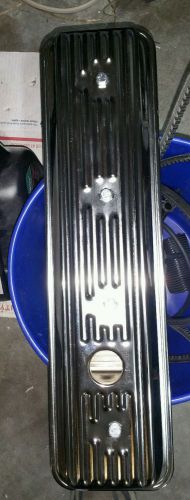 87-00 sbc chevy chrome centerbolt valve covers factory style 5.0 305 5.7 350 383