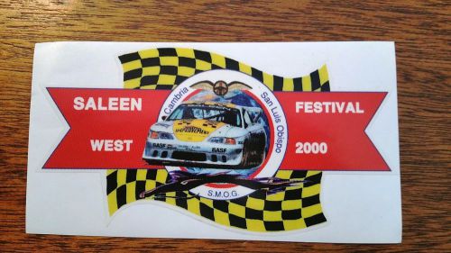 Original saleen mustang owners groupe - sallen festival west 2000 decal