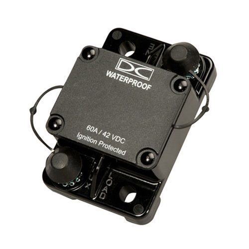 New 76405 d/c 60 amp panel mount - ign. protected - auto reset circuit breaker