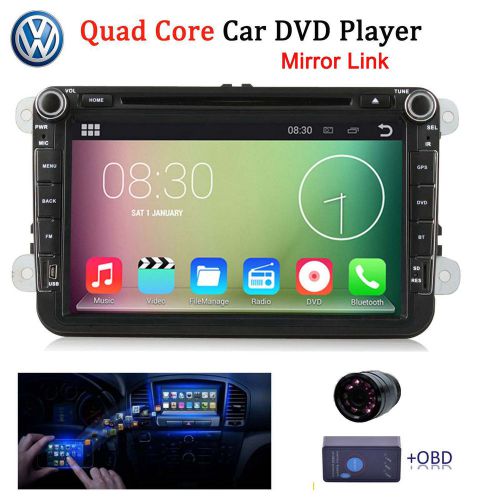 8" 2din car dvd player gps bt radio for vw volkswagen jetta passat+camera+obd2