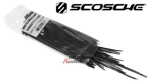 Scosche ct11-100 11&#034; cable ties 100pcs/bag