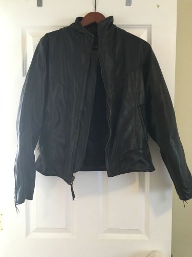 Heavy weight women's walter dyer motorcycle riding jacket.