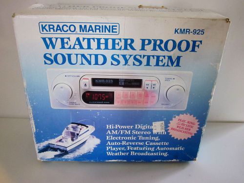 New open box kraco marine high power digital am/fm tuner cassette radio #kmr-925