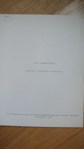 Rockwell - jet commander service support program - nov 1964 - aero commander div