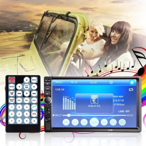 New 7"hd touch screen bluetooth car stereo radio 2 din fm/mp5/mp3/usb/aux+c