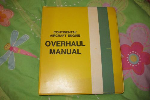 Continental aircraft engine gts10-520 series overhaul manual in binder clean