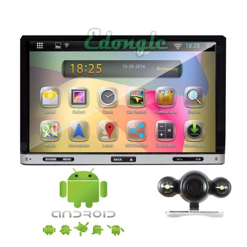 Android 4.4 double 2 din 7" car dvd player in-dash stereo ipod bt wifi 3g+camera