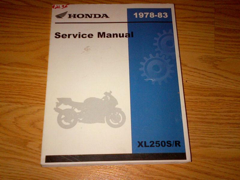 1978-1983 honda xl250s xl250r factory service manual slightly used
