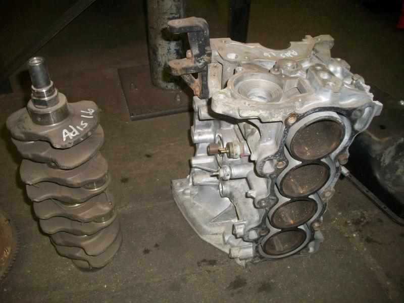 1.6 sohc honda d16a6 engine block head crank flywheel rods pistons ect.