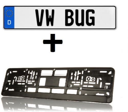German euro germany european license plate frame tag vw bug beetle volkswagen