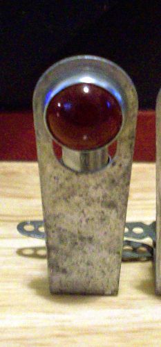 Vintage red drake smooth lens dash gauge panel light hot rod 3/8 nos rare adjust