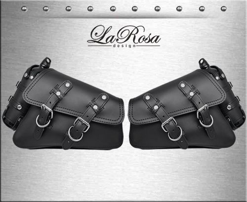 2004 up larosa black leather harley sportster left right saddlebags + gas bottle