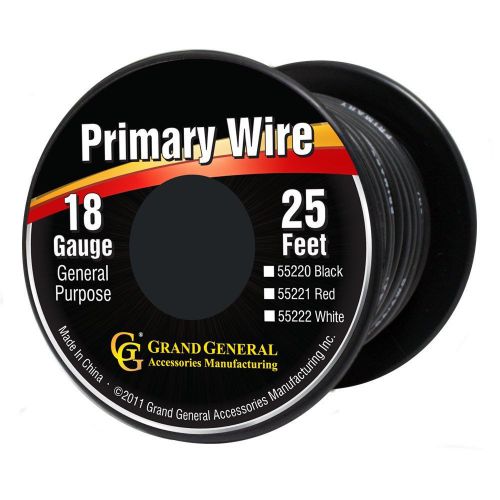 Black 18-gauge primary wire roll of 25ft