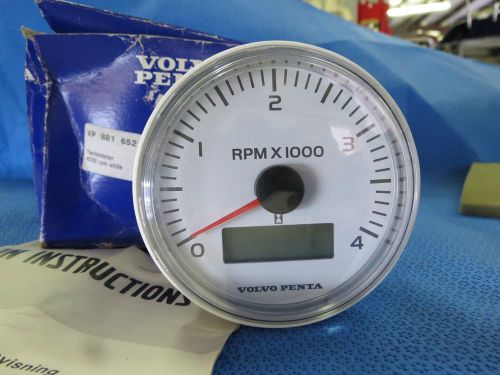 New! volvo penta tachometer 4000rpm boat # vp881652 inboard albemarle hour too
