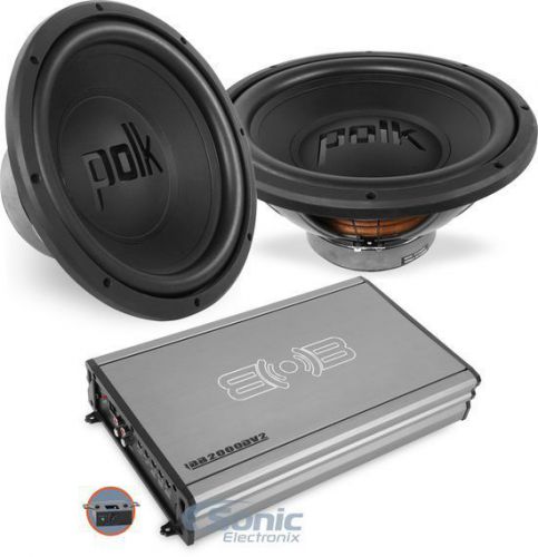 Polk audio + belva amplified bass pack: 2 12" dxi subs + monoblock amplifier