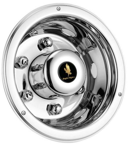 Trailer 17.5" stainless steel wheel covers hub caps simulators for dual wheels