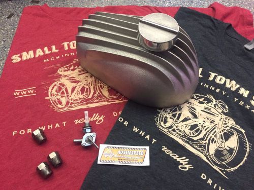Cast aluminum finned fuel tank kit minibike mini chopper bobber bike gas hot rod