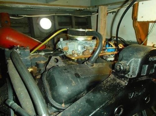 Pair of hardin 454 cu in marine inboard engines, complete with transmissions