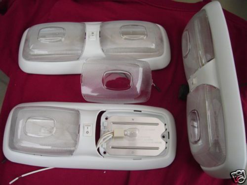 3 new dbl 12 volt dome light w/ switch rv cargo trailer camper