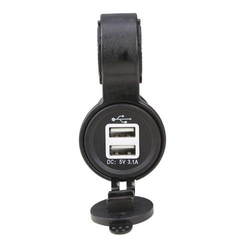 Waterproof motorcycle dual usb charger socket power outlet adapter 5v 3.1a
