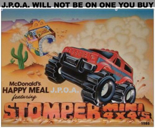 1986 mcdonalds happy meal stomper mini 4x4 sales ad featuring a red chevy blazer