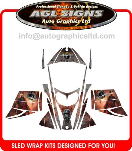 Zombie sniper  sled wrap  for ski-doo rev 2003 - 07   mxz decal graphic