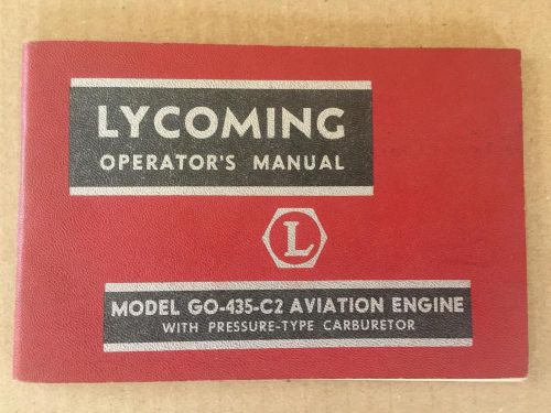 Lycoming operators manual model go 435 c2 aviation engine pressure type carb