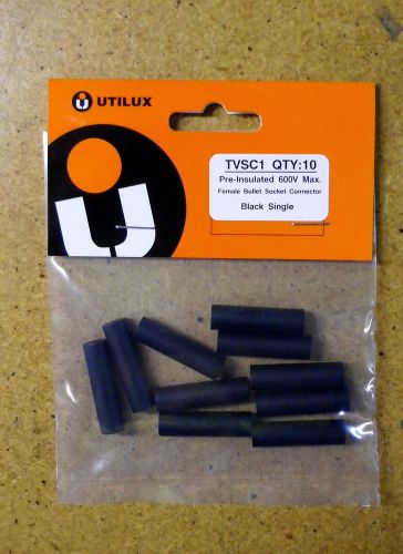 10 x pack of utilux 4.7mm female bullet socket connectors - single