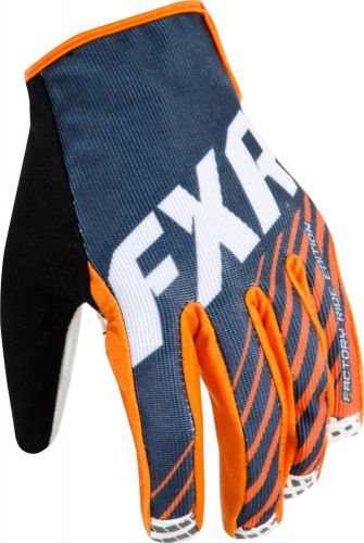 New fxr-snow cold cross race slip-on adult waterproof gloves, black/orange, xl