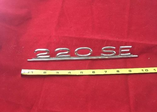 Oem genuine classic mercedes "220 se" emblem badge trunk chrome