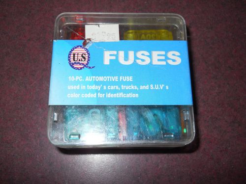 10 piece automotive fuses 20a,30a,40a,50a,60a - large 1" size - new cars &amp; suv's