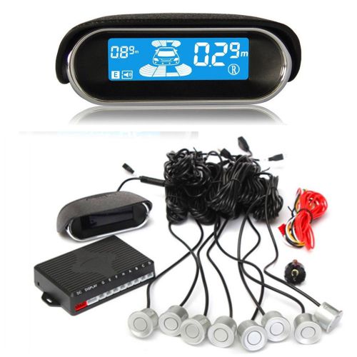Find New SILVER 8 Parking Sensors LED Car Reverse Backup Radar Collision Avoidance in CN, China