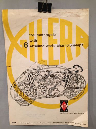 Rare factory original gilera motorcycle full line sales brochure 125 to 500cc