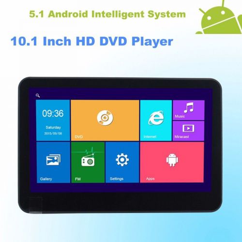 Android 5.1 headrest 10.1 inch hd monitor quad core car dvd player wifi (1 pcs )