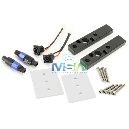 New wet sounds adp-t-top-b adapter brackets for fiberglass t-top mounts (black)