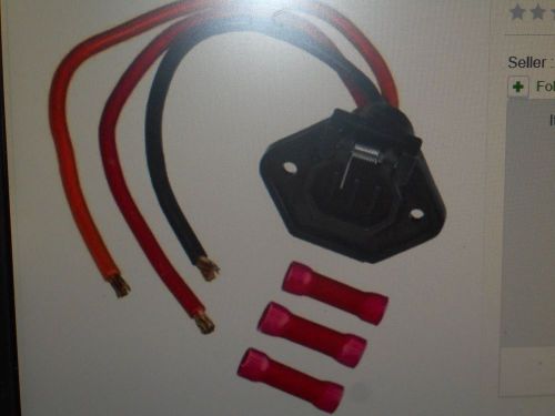 Rig  rite male  3wire #8 awg 12v , 24v male trolling motor receptacle