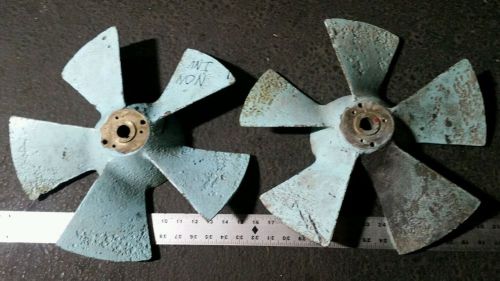 2x - 15.750&#034;  bronze 5 blade lh &amp; rh propeller prop (rare unknown pitch) vintage