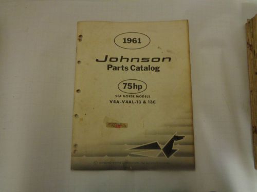 1961 johnson parts catalog  75 "a" hp  motors @@@check this out@@@