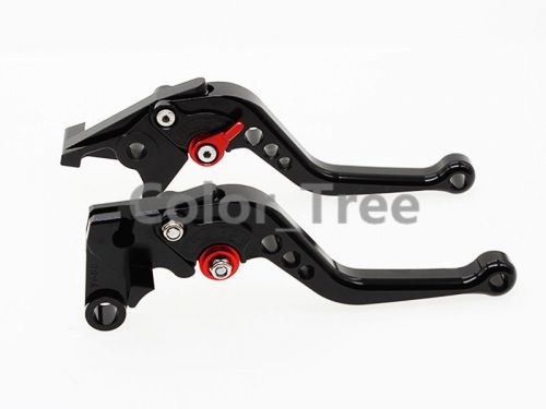 Cnc black foldable short brake clutch levers for yamaha ybr250 fazer 2007-2012