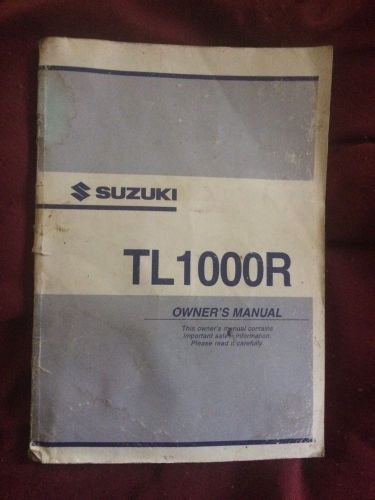 2003 suzuki tl1000r tl1000 tl 1000 owners manual