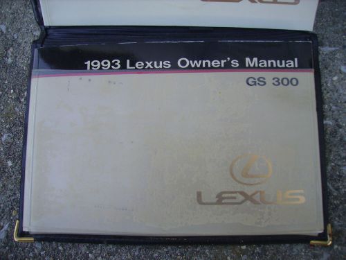 Lexus gs 300 owners manual &#034;look&#034; at this!!! $12.00 rare offering!