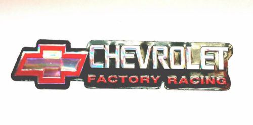 Chevrolet factory racing sticker decal emblem reflective 1x5&#034; red