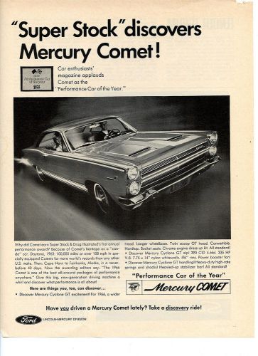 1966 mercury comet cyclone gt hardtop sales ad super stock