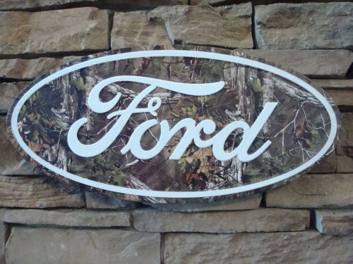 Ford logo camo metal signs vintage style man cave decor emblem garage realtree