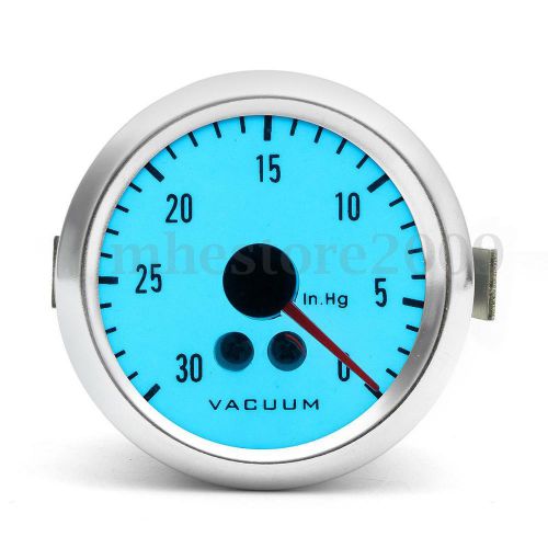 2&#039;&#039; 52mm chrome car motor led pointer turbo vacuum gauge meter 30-10 in.hg
