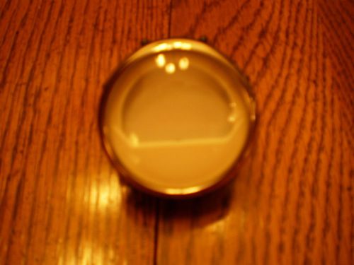 Blank gauge  white &amp; silver 2" hole  b39