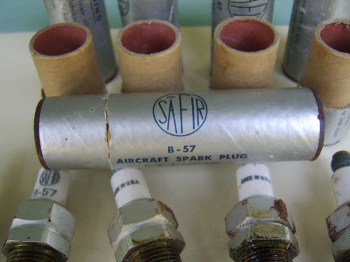 Vintage aircraft sparkplug sa fir b-57 porcelin brass tarnish