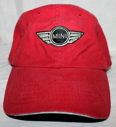 Men's adjustable mini baseball hat (red) (nwt) (os)