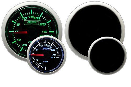 Prosport performance series gauge (boost gauge (electrical) w/ sender, green